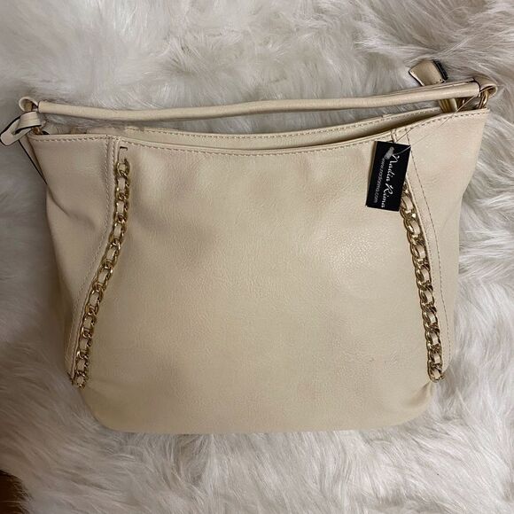 Large Cream Colored Purse Bag Satchel also Crossbody - Picture 8 of 10
